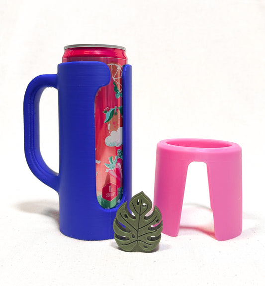 Slim Can Drink Holder with Pop-Top Tool & Cupholder Insert