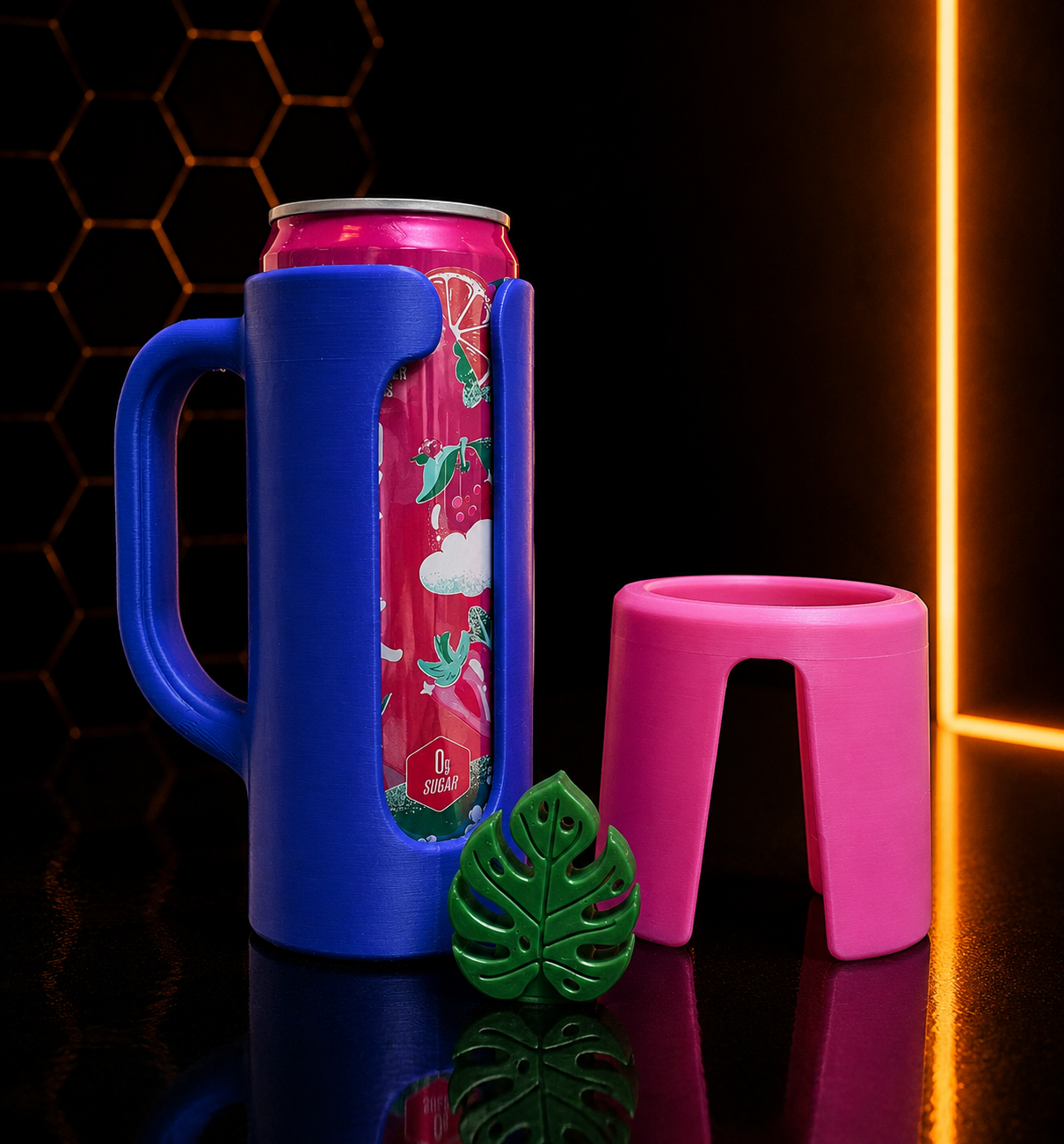 Slim Can Drink Holder with Pop-Top Tool & Cupholder Insert