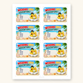 Wedding Duck Adventure Tags printable sheet, 8 tags per US Letter page